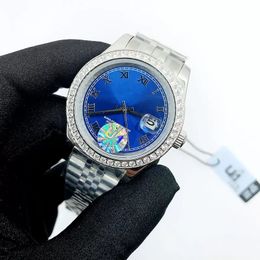 U1_DROPSHIPPING-2021 Herenhorloge Zilver Rome Nummer Gezicht Big Date Horloges 41mm 36mm Mannen Sapphire Glas Roestvrij staal Automatische Mechanica Horloge Montre de Luxe