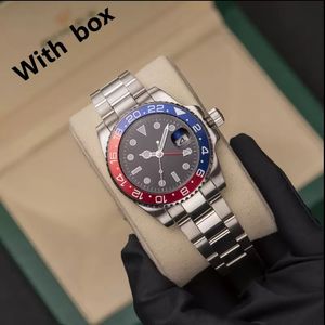 Herenhorloges 40 mm automatisch mechanisch horloge Volledig roestvrij staal Blauw Zwart keramiek Saffier Horloges Superlichtgevend Montre de Luxe horloge Geschenken