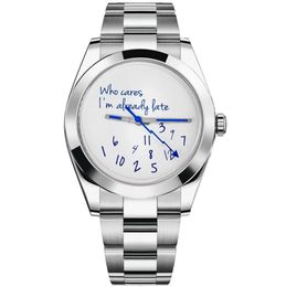 U1 Fashion 41 mm Relojes Dial Who Cares 126234 Movimiento automático de pulsera de acero inoxidable 2813 Regalo de San Valentín