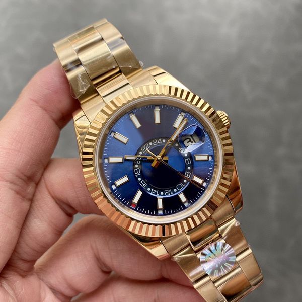 U1 montre de luxe pour hommes montre de luxe cadran bleu vif 40mm résistant aux rayures cristal bleu étanche machine automatique