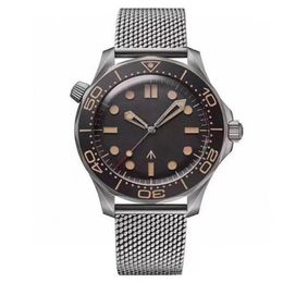 U1 Mens Watch Diver 300M 007 Edition Master pas le temps de mourir Mouvement mécanique automatique Montres Bracelet en acier Montres-bracelets de sport311f