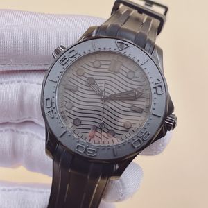 U1 Sapphire Verbeterde 41MM Automatische Mechanische Outdoor Herenhorloges Horloge Zwarte Wijzerplaat Met Roestvrij Stalen Armband Draaibare Bezel Transparante Achterkant