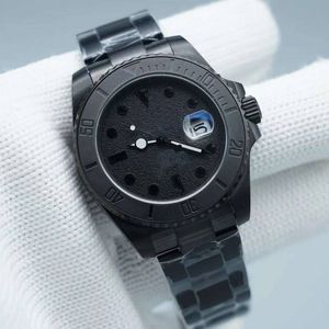 U1 ST9 Sluiting Herenhorloge heren Automatisch geheel zwart Saffier Roestvrij Effen Glidelock Zwart keramiek bezel Mannelijke Horloges Horloges