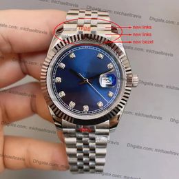 U1 ST9 Herenhorloge Designer 41MM Nieuwe bezel Nieuwe links Saffierkristal 904L roestvrij staal Waterdichte horloges voor heren Horloges Blauwe diamant