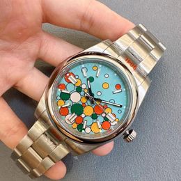 U1 ST9 Stalen Heren 41mm Saffierglas Horloge Automatisch Mechanisch Montre Roestvrij Turquoise 3A Horloges