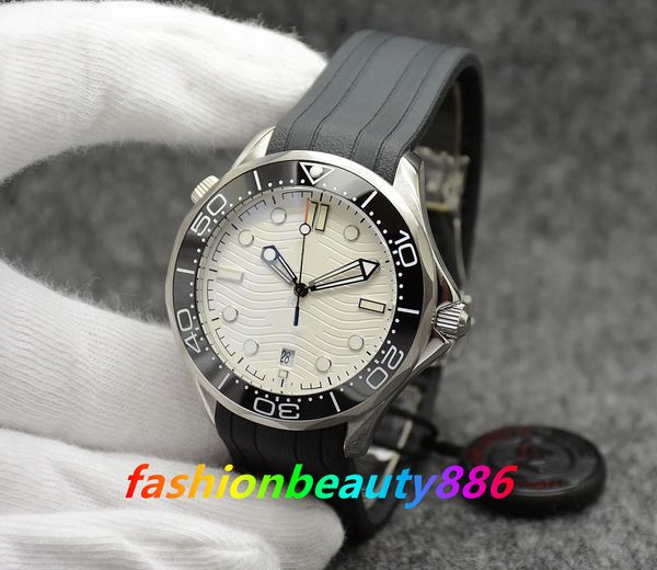 U1 Top 41MM automatique mécanique extérieure hommes montres montre cadran noir avec bracelet en acier inoxydable lunette rotative fond transparent
