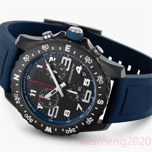U1 Top AAA Bretiling Reloj de lujo para hombres Japón SuperQuartz Endurance Pro Cronógrafo Avenger Hurricane Negro Azul Caucho 1884 Relojes Relojes de pulsera de cristal de zafiro