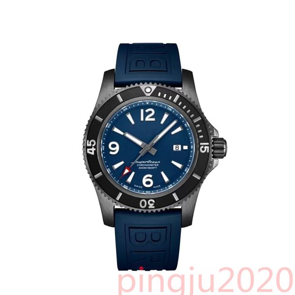 U1 Top AAA Bretiling Luxe Nouveaux Hommes Montre Océan Lunette Rotative Superocean Caoutchouc Noir Avenger GentsVerre Saphir Mouvement Mécanique Automatique 1884 Montres