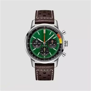 U1 Top AAA Bretiling Mens Watch Time mede ondertekende horloge B01 Cowhide Superocean Navitimer Chronograph Quartz Movement Polshipes Waterdichte ontwerper 1884 Kijk J908