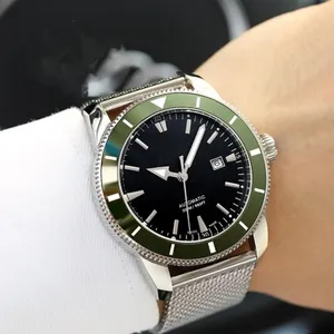 U1 Top AAA Bretiling Super-Ocean Heritage roestvrijstalen roterende lunette Herenhorloge Automatische mechanische rubberen bandhorloges Lichtgevende saffierglas polshorloges