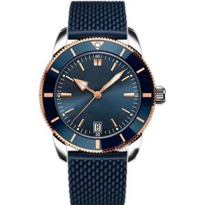 U1 Top AAA Bretiling Super-Ocean Lunette tournante en acier inoxydable Montre pour homme Automatique Mécanique Bande de caoutchouc Montres Designer Montre-bracelet lumineuse de haute qualité