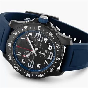 U1 Top AAA Brietling Reloj de lujo para hombre Japón SuperQuartz Endurance Pro Cronógrafo 44 mm Avenger Hurricane Baby Blue Caucho 1884 Relojes Relojes de pulsera de vidrio Hardex DE