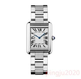 U1 Top AAA Géométrique Rectangle Réservoir Montres Senior Must Montres À Quartz Femme Chiffre Romain Montre En Cuir Noir Saphir Cristal Verre Ultra Montres Mince Horloge