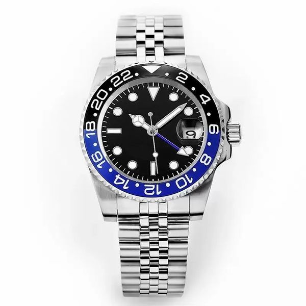 U1 Top AAA Reloj de lujo Clean CF II GMT VR3186 Pepsi Relojes automáticos para hombre Bisel de cerámica azul rojo Esfera negra 904L Pulsera de acero Jubilee Edición súper Mismo serial Y615