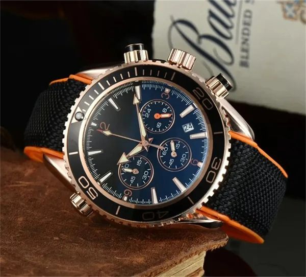 U1 TOP AAA Watch Men Luxury Series Quartz Designer Sea Master Master Quality Watches 5 broches Running Second Ocean Diver 600m Calendrier multifonctionnel Calendrier