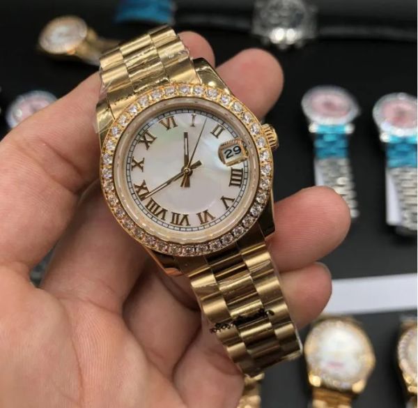 U1 Top AAA Relojes para mujer Cristal de zafiro Mecánico automático 69178 Relojes Datejust de alta calidad Jubileo Oro rojo Diamante Bisel Reloj para mujer 26 mm Montre de Luxe T550