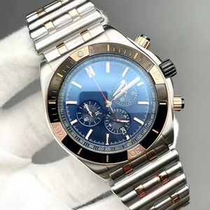 U1 Top-grade AAA Bretiling 44MM Super Chronomat Cadran Bleu Montre Quartz Chronograpg Date Hommes Montre Bracelet En Acier Inoxydable Montre-Bracelet Pour Hommes J741