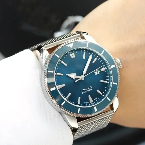 U1 Montre Bretiling Super-Ocean Her itage de qualité supérieure AAA 42 mm B20 Automatique Mécanique Fonctionnement complet Bracelet en acier inoxydable de haute qualité Montre-bracelet en verre saphir 89Y3