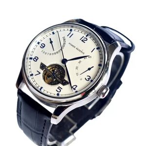 U1 top-grade AAA Classic Mens Watch Design Automatisch mechanisch horloge voor mannen Tourbillion-band terug transparante echte lederen herenhorloges Montre de Luxe J107