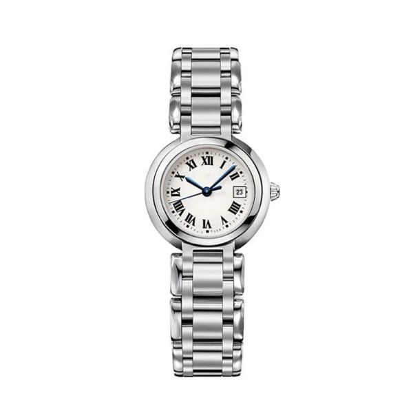 U1 Reloj de moda AAA de primer nivel para mujer, temperamento simple de cuarzo con diamantes, tiempo de viaje preciso, pulsera de acero fino literal romano, tamaño 30 mm, reloj de pulsera Montre De Luxe A5