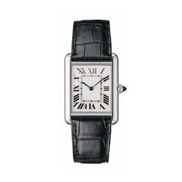 U1 Top-grade AAA Géométrique Rectangle Réservoir Montres Senior Must Quartz Montres Femme Chiffre Romain Montre En Cuir Noir Saphir Cristal Verre montre A96