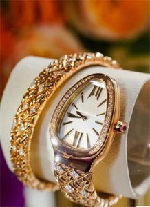U1 top-grade AAA Ladies Quartz Watch Riem wijzerplaat met diamantslangvorm unieke kunststijl ontwerper 23x34mm maat sport serie polshorloges Hoge kwaliteit zeer mooi