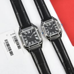 U1 Hoogwaardige AAA Mannelijke Klok Mannen Vrouwen Horloge Roestvrij Stalen Horloge Quartz Mechanisch Mode Zakelijk Zwart Gezicht Montres De Luxe Echt lederen Band Horloge J744