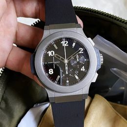 U1 Reloj para hombre AAA de primera calidad Movimiento de cronografía de cuarzo de 45 mm Correa de caucho Relojes de moda Diseño impermeable Relojes de pulsera Montre de Luxe