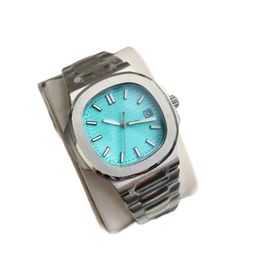 U1 Reloj para hombre AAA de primera calidad Relojes de alta calidad 5711 Movimiento automático 40 mm PP Correa de acero inoxidable Reloj de pulsera de lujo Orologio de zafiro resistente al agua