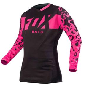 T-shirts masculins U6ph Femmes Bat Fox Downhill Bike Jerseys Mtb Shirts Motorcycle Cycling Jersey Rapide Dry Offroad DH Motocross Clothing