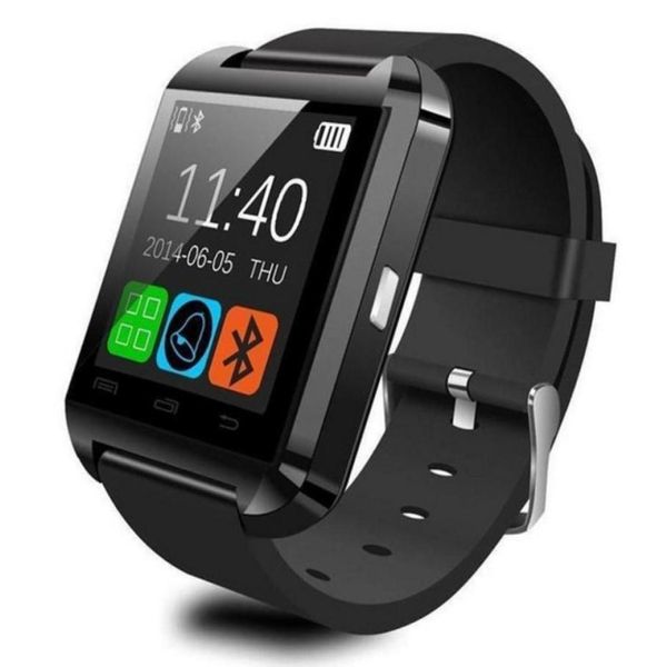 U8 Bluetooth Smart Watch tactile Écran tactile Montres de poignet pour iPhone7 iOS Samsung S8 Android Phone Sleeping Monitor Smartwatch avec RETA5981247