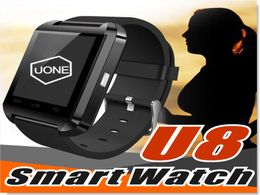 U8 Smart Watch Smartwatch Montres-bracelets avec altimètre et moteur pour smartphone Samsung S8 Pluls S7 edge Android Cell Phone6981247