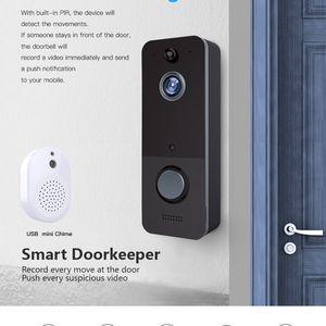 U8 Smart WiFi Video Door Camera Interphone Visual Interphone With Chime Vision Night Vision IP Bell Camera de sécurité sans fil