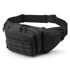 Uactische taille tas Gun Holster Fanny Pack Sling Schoudertas Outdoor Chest Actuult Pack verborgen Pistool Draag Holster 220607 188J