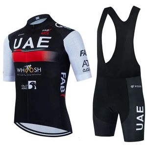 VAE Cycling Jersey Set Mans Team Kort Mouw kleding MTB Bike Uniform Maillot Ropa Ciclismo Summer Bicycle Wear 240506