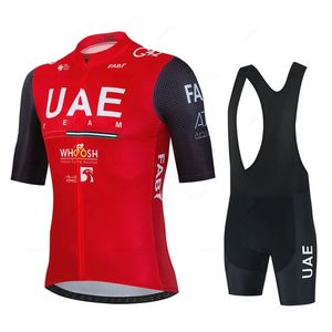 Conjunto de Jersey de Ciclismo de los Emiratos Árabes Unidos, conjunto de pantalones cortos 19D, Ropa de Ciclismo para hombre, Maillot de secado rápido para verano, 2024