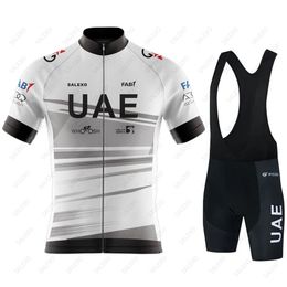 UAE Estate Uomo Abbigliamento Pantaloncini da ciclismo Maglia da ciclismo Mtb Completo da uomo Uniforme Giacca da strada Pantaloni Gel Tuta da bicicletta Set sportivo 240116