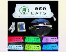 UB Eats Signe Badges de voiture sans fil Taxi Cabe toit supérieur lampe légère LED LED BRIGHT pour les conducteurs9817005
