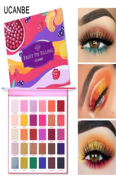 Ucanbe 30 colores Pie de relleno de pastel de fruta Kit de maquillaje de maquillaje vibrante brillante brillo brillante sombras de ojos de pigmento 7183983