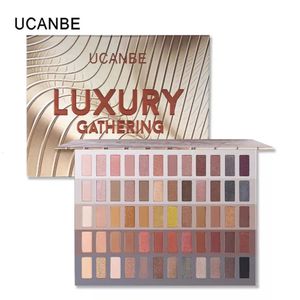 Ucanbe Luxe Verzamelen 60 Kleuren Oogschaduw Palet Shimmer Make-up palet Rokerige Pigment Matte Schaduwen Mode Schoonheid Cosmetica 240318