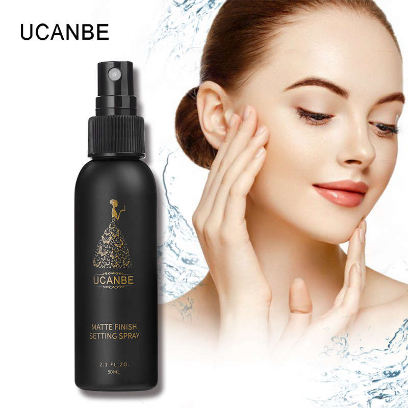 Ucanbe make-up instelling spray 50ml matte finish fles instelling spray olie-controle natuurlijke langdurige make-up fix foundation spray