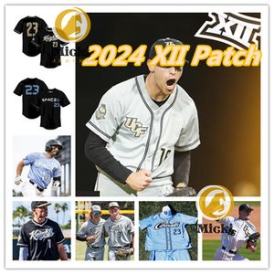 Maillots de baseball UCF Knights 2023 7 Ben Rushing 12 John Montes 13 Brogan Napier 26 Andrew Brait 32 Jason Ambos 22 Cole Russo Maillots UCF cousus sur mesure