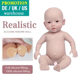 Ucharmmore 47 cm 3 KG Silicone Reborn fille bébé poupée jouets corps doux réaliste Bebe pour enfants cadeau 240304