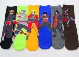 UCHIHA LQ 2020 NIEUW Design Calze Ciclismo Estivo 1 paar / partij Calzini Ciclismo Comic Ninja Cotton Cartoon Socks