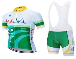 UCI 2020 Pro Team Andaluza Cycling Jersey Set Summer MTB Bike Cycling Cycling Clothing Bab Shorts Kit ROPA Ciclismo4827595