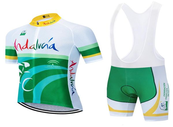 UCI 2020 Pro equipo ANDALUZA Ciclismo Jersey conjunto verano transpirable MTB bicicleta Ciclismo Ropa bib shorts kit Ropa Ciclismo7383046