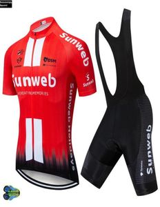 UCI Team Sunweb Red Cycling Jersey Broks Shorts Set Mtb Mens Ropa Ciclismo Cycling Wear Summer Bicycling Maillot Culotte 12d9510555