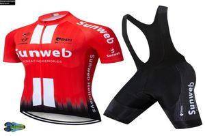 UCI Team Sunweb Red Cycling Jersey Broks Shorts Set Mtb Mens Ropa Ciclismo Cycling Wear Summer Bicycling Maillot Culotte 12d2238274