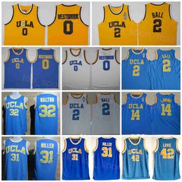 UCLA Bruins College Basketball Kevin Love Jerseys 42 Reggie Miller 31 Bill Walton 32 Zach Lavine 14 Russell Westbrook 0 Lonzo Ball 2 All Stitched University NCAA