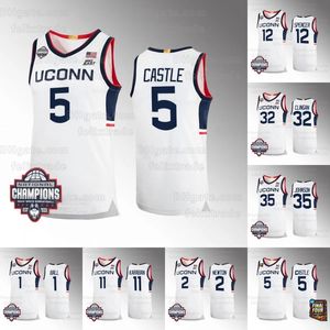 UConn Huskies 2024 Champions nationaux de basket-ball NCAA Jersey Paige Bueckers Jersey Connecticut UConn Huskies Basketball NCAA College Adama Sanogo Hawkins